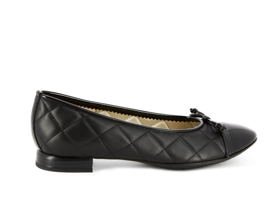 Woman BRUNATE Ballerina Flats | Beige 2 Black | Peter Sheppard Footwear