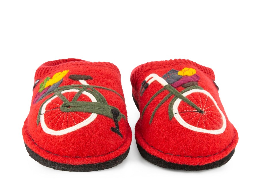 Woman HAFLINGER Slippers | Radl Red | Peter Sheppard Footwear