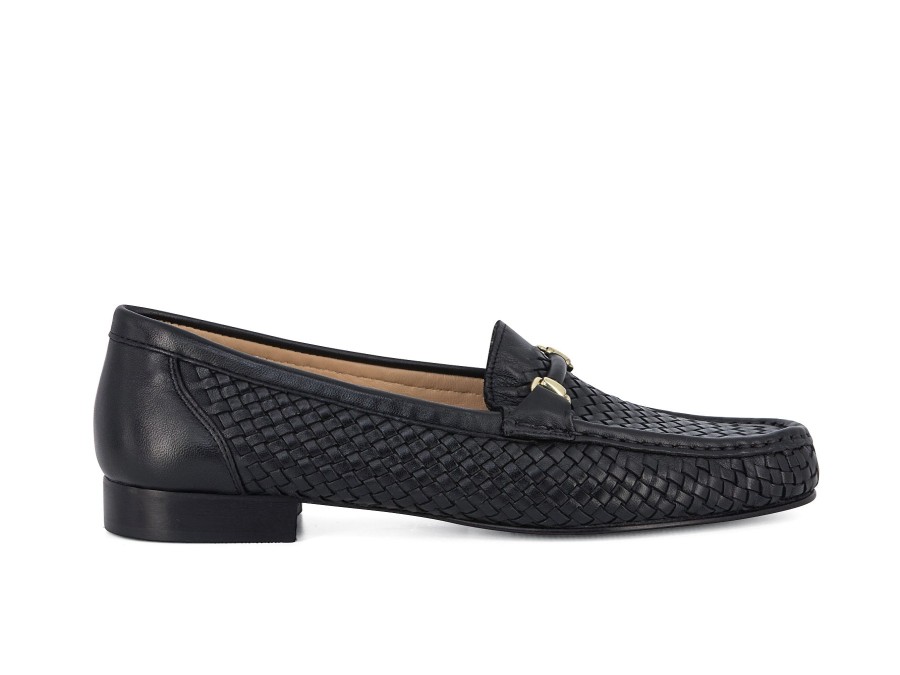 Woman LOGGIA Loafers | Lorbeck Black | Peter Sheppard Footwear