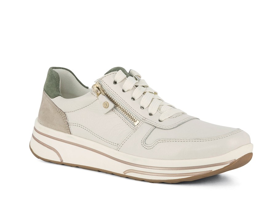 Woman ARA Sneakers | 32440 Cream~Thyme | Peter Sheppard Footwear