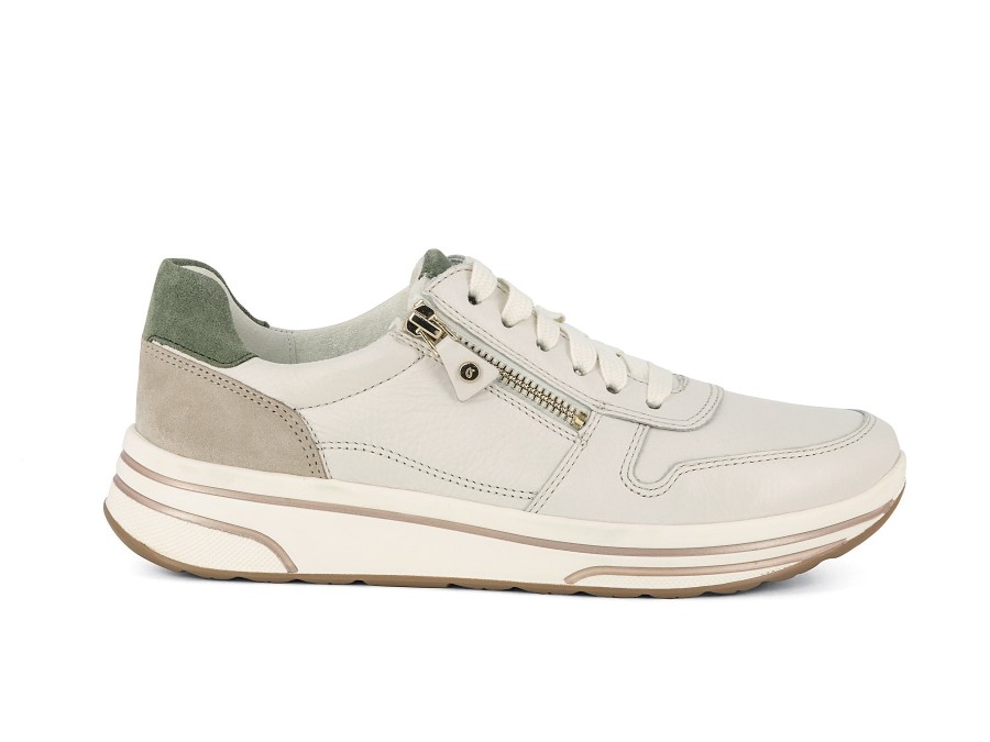 Woman ARA Sneakers | 32440 Cream~Thyme | Peter Sheppard Footwear