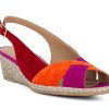 Woman PETER SHEPPARD Espadrilles | Veeda Red~Pink~Orange | Peter Sheppard Footwear