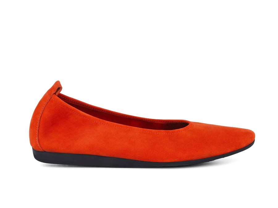 Woman ARCHE Ballerina Flats | Laius Orange | Peter Sheppard Footwear