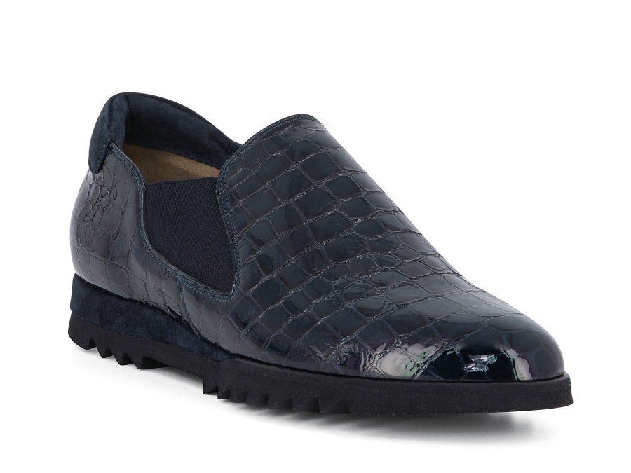 Woman ALBA TECI Slip-Ons | Arav Navy | Peter Sheppard Footwear