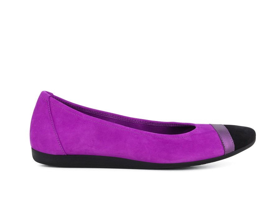 Woman ARCHE Ballerina Flats | Lamsoa Peony~Black | Peter Sheppard Footwear