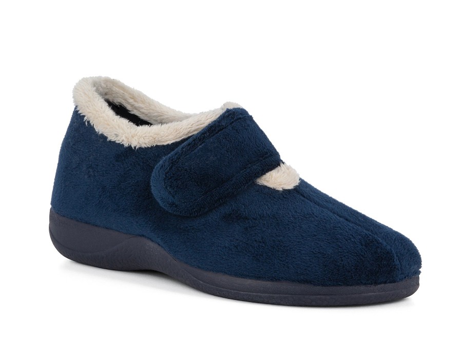 Woman CALZAMUR Slippers | Cutler Navy | Peter Sheppard Footwear