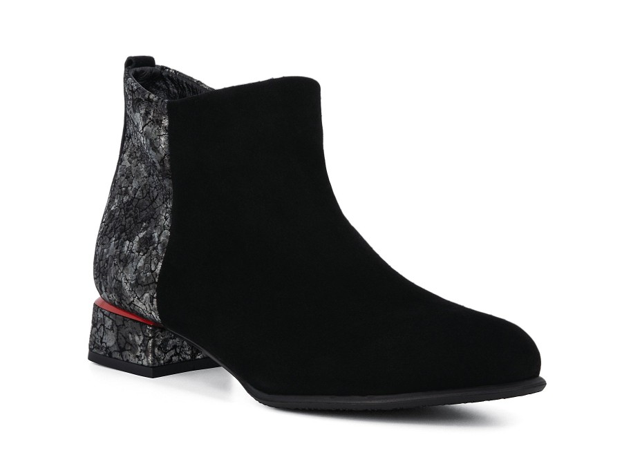 Woman BELLA COMFORTO Ankle Boots | Benton Black~Pewter | Peter Sheppard Footwear