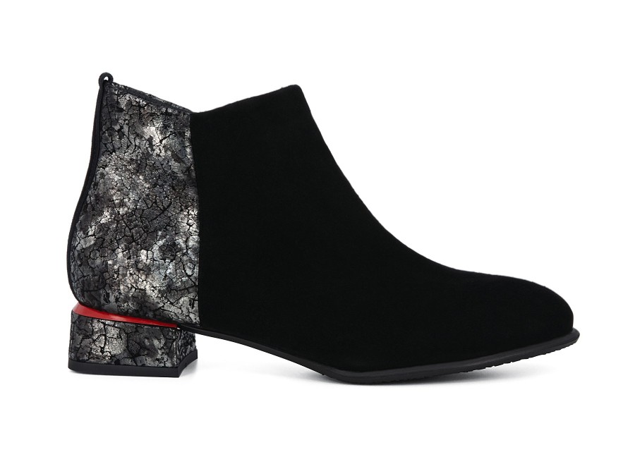 Woman BELLA COMFORTO Ankle Boots | Benton Black~Pewter | Peter Sheppard Footwear