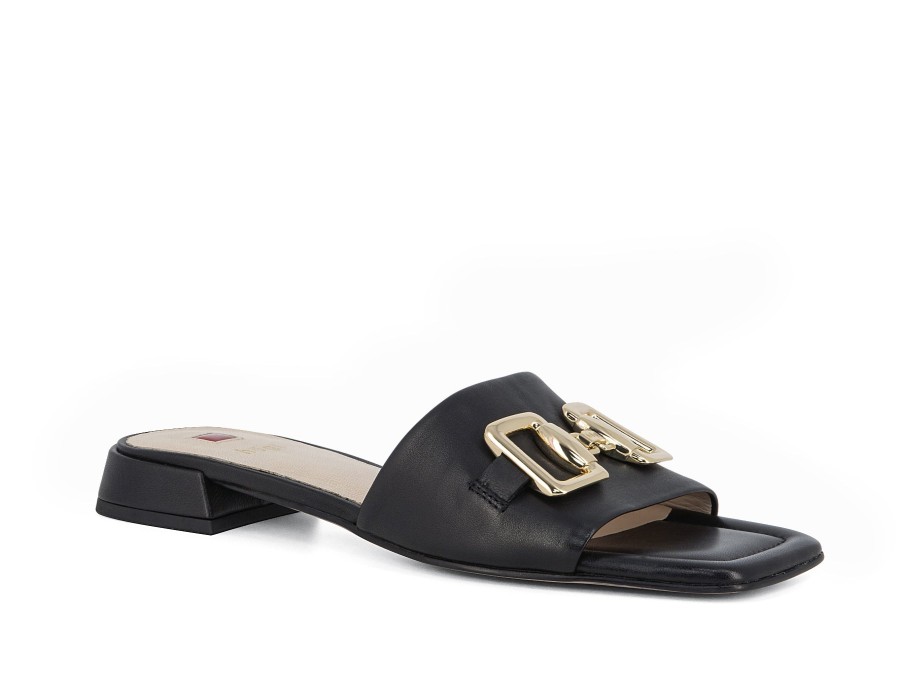 Woman HOGL Slides | Hopson Black | Peter Sheppard Footwear