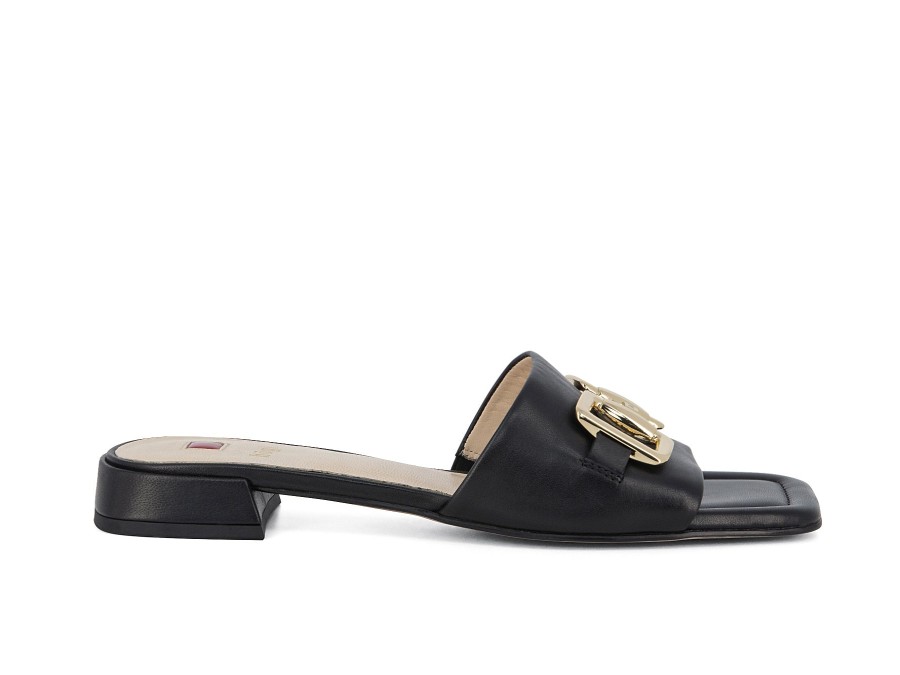 Woman HOGL Slides | Hopson Black | Peter Sheppard Footwear