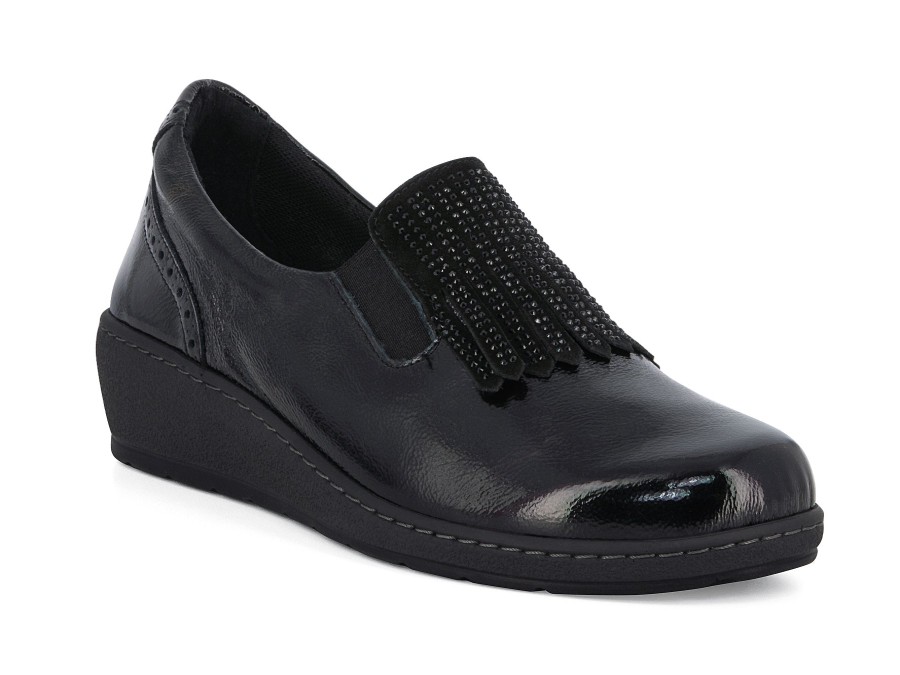 Woman SUSIMODA Slip-Ons | Springs Black | Peter Sheppard Footwear