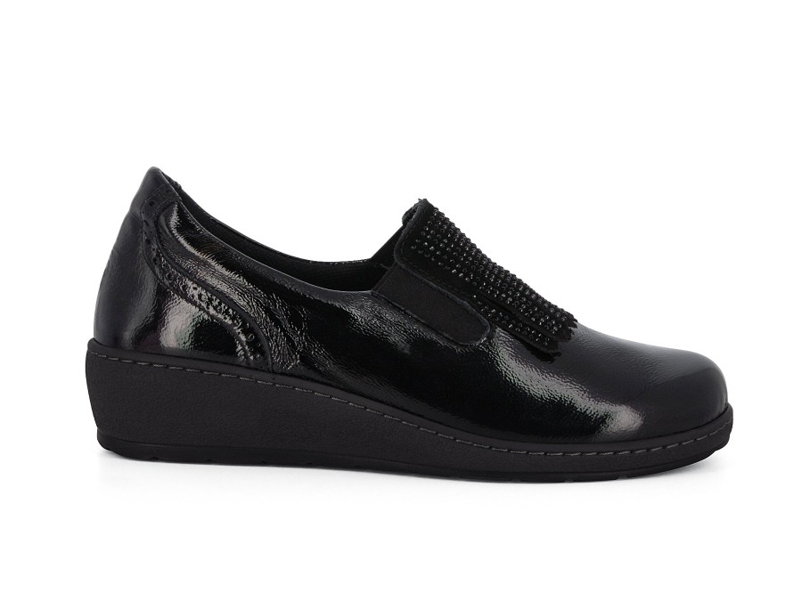 Woman SUSIMODA Slip-Ons | Springs Black | Peter Sheppard Footwear