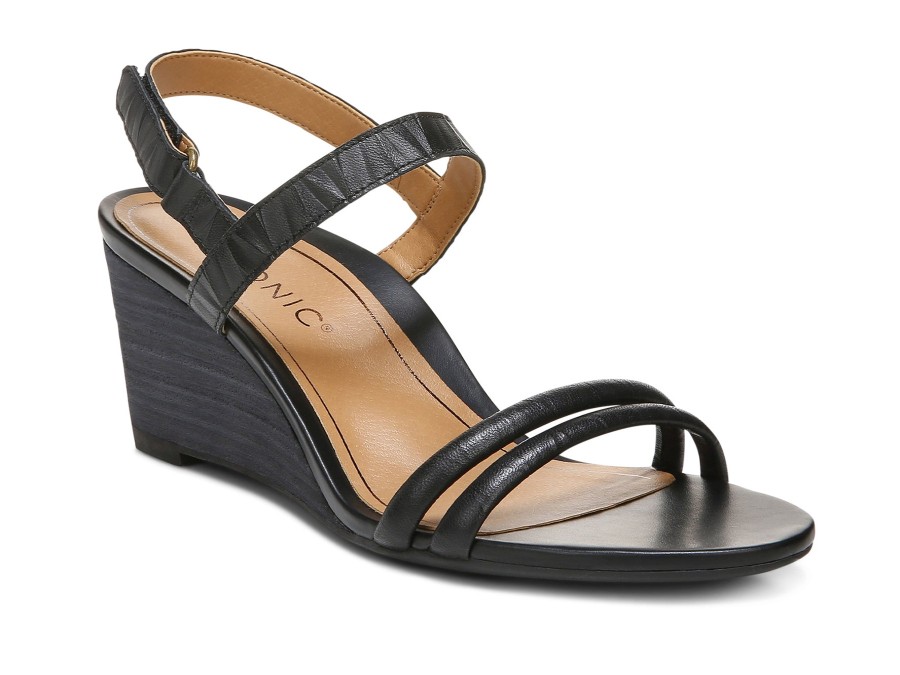 Woman VIONIC Wedges | Emmy-V Black | Peter Sheppard Footwear