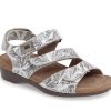 Woman MUNRO Sandals | Antila White Abstract Print | Peter Sheppard Footwear