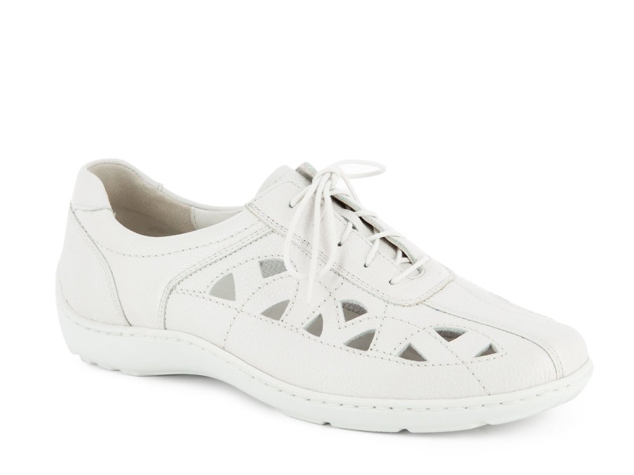 Woman WALDLAUFER Lace-Ups | Wallert Pearl~White | Peter Sheppard Footwear