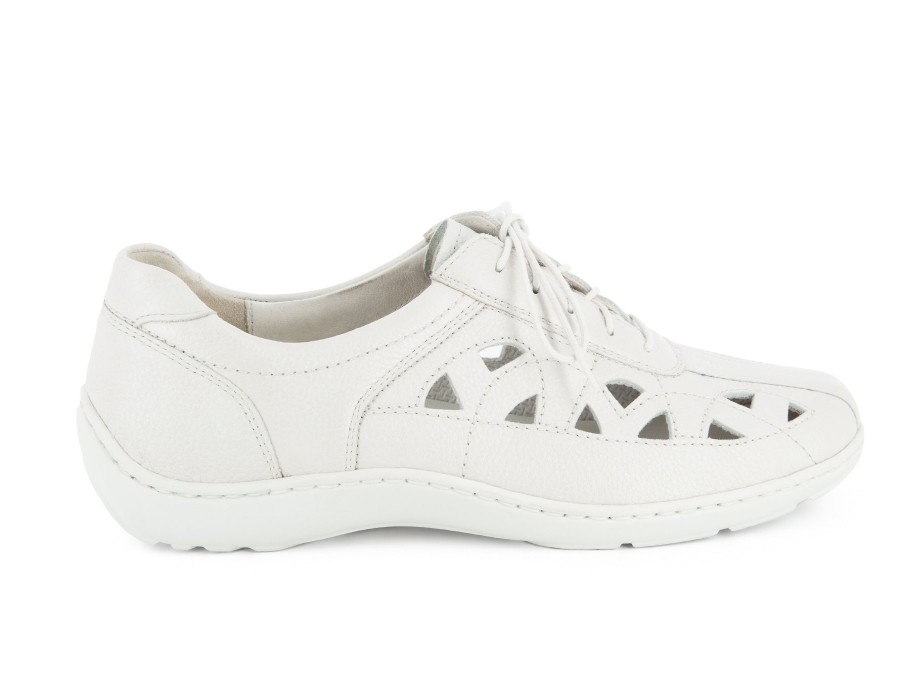 Woman WALDLAUFER Lace-Ups | Wallert Pearl~White | Peter Sheppard Footwear