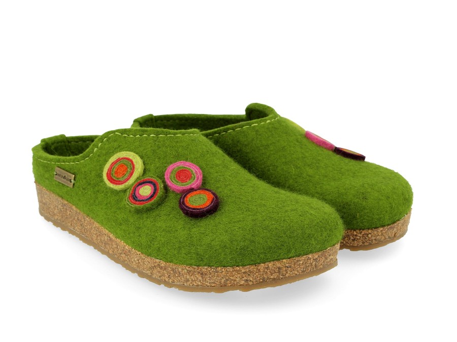 Woman HAFLINGER Slippers | Kanon Green | Peter Sheppard Footwear