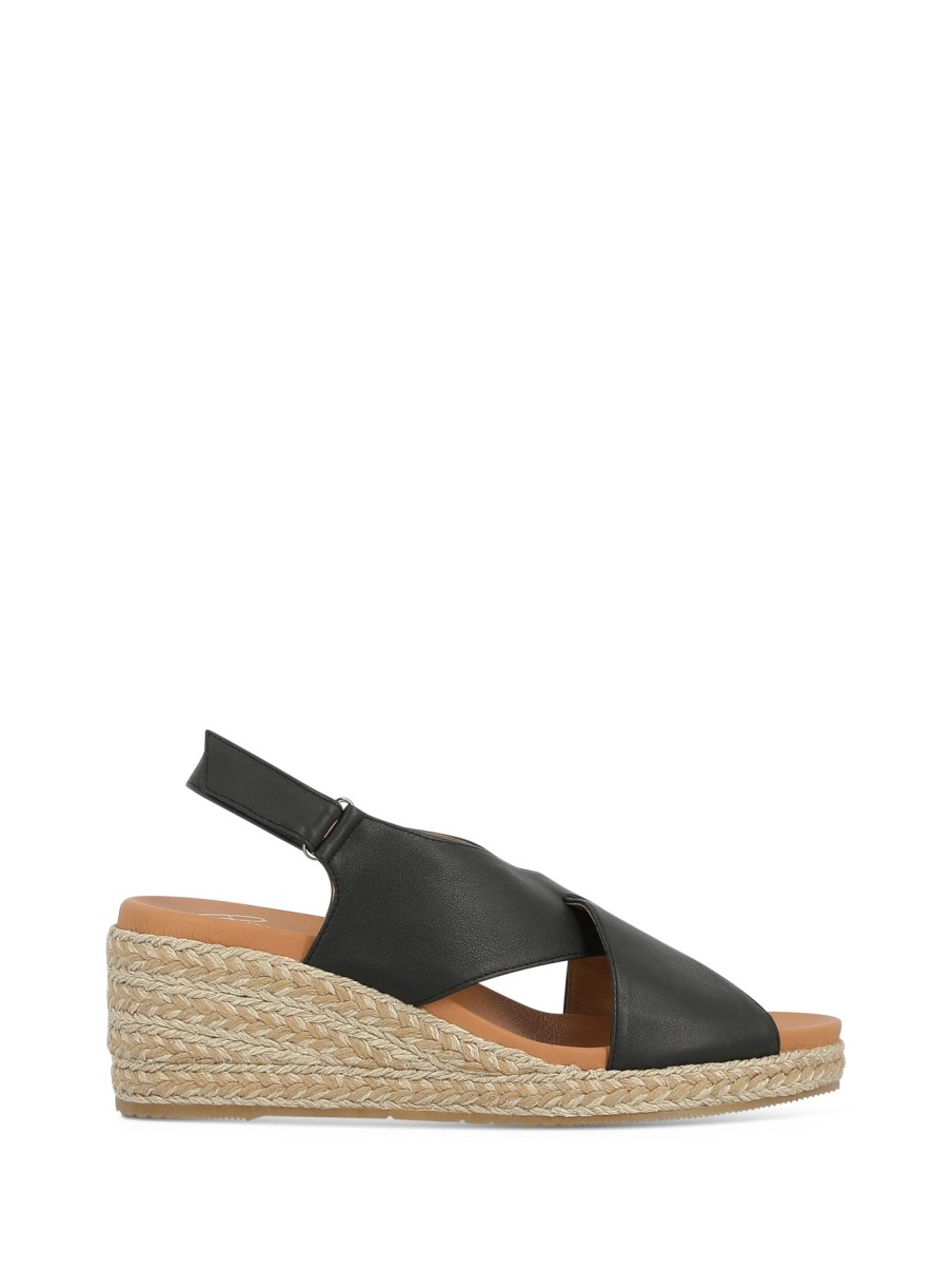 Woman PINAZ Sandals | Pom Black | Peter Sheppard Footwear