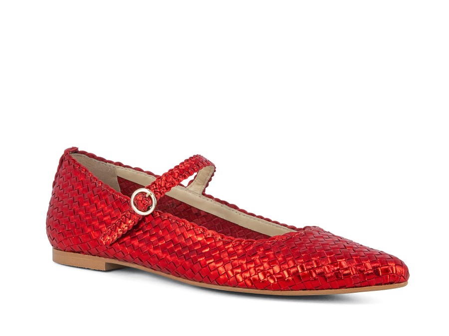 Woman SORELLE BENSONI Ballerina Flats | Kesta Red | Peter Sheppard Footwear