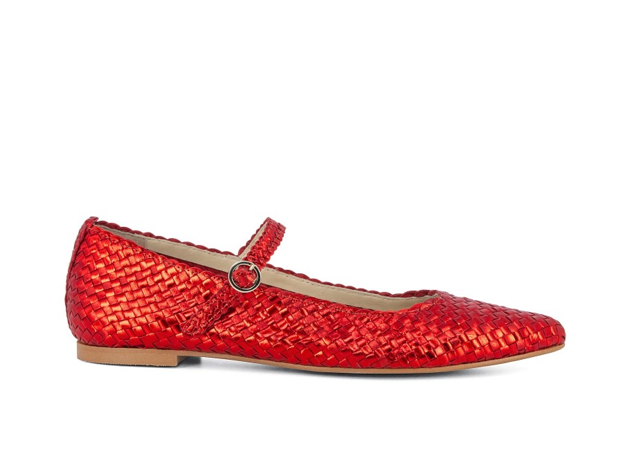 Woman SORELLE BENSONI Ballerina Flats | Kesta Red | Peter Sheppard Footwear