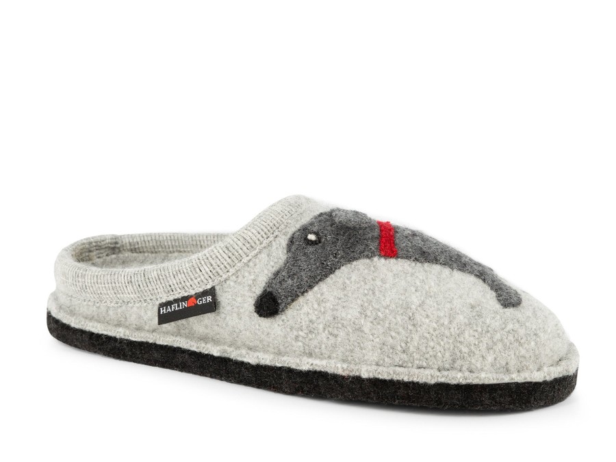 Woman HAFLINGER Slippers | Doggy Grey | Peter Sheppard Footwear