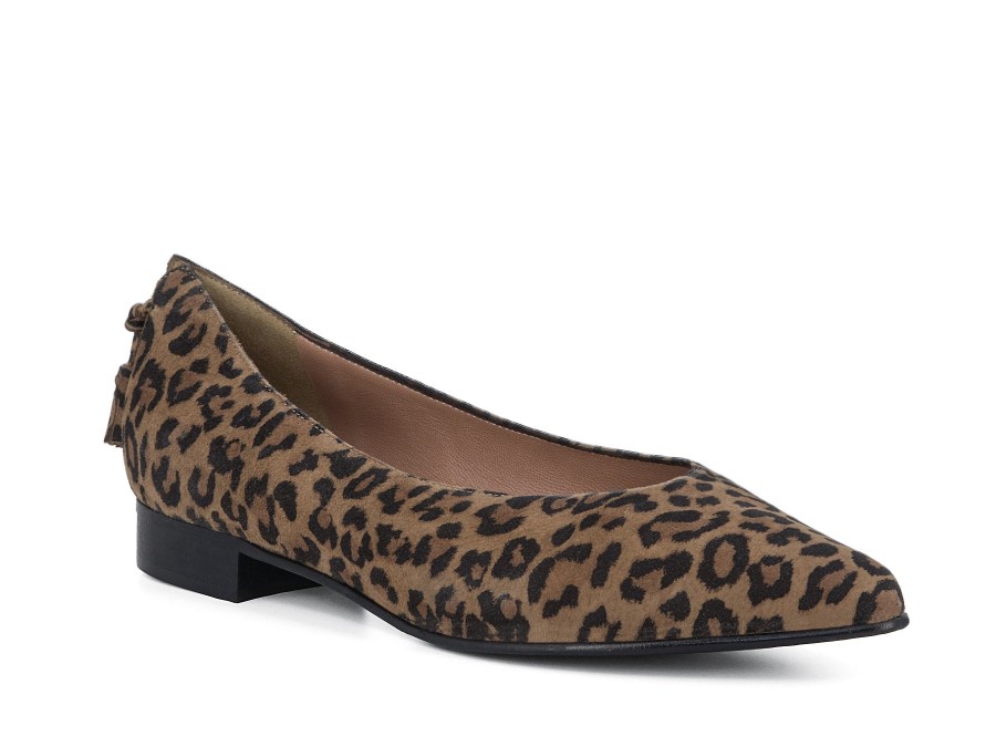 Woman ALBA TECI Ballerina Flats | Tramel Leopard | Peter Sheppard Footwear