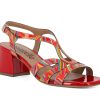 Woman LE GAZZELLE Heels | Lyrice Multi Red | Peter Sheppard Footwear