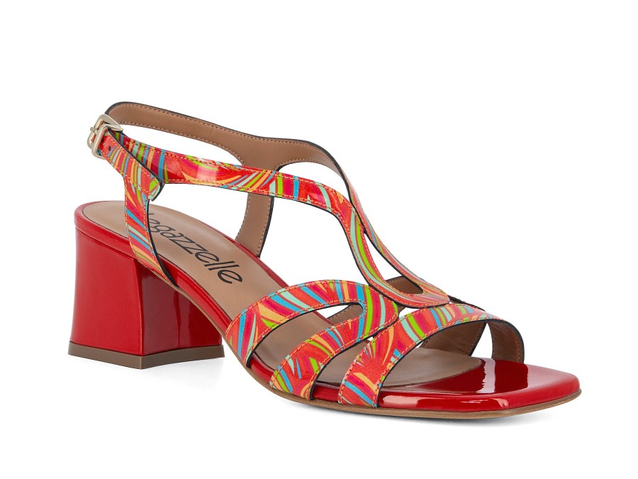 Woman LE GAZZELLE Heels | Lyrice Multi Red | Peter Sheppard Footwear