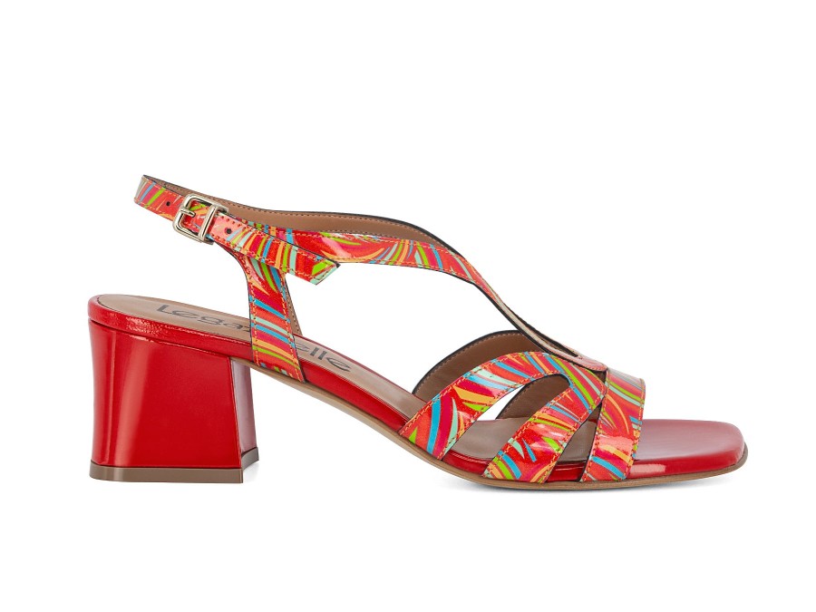 Woman LE GAZZELLE Heels | Lyrice Multi Red | Peter Sheppard Footwear