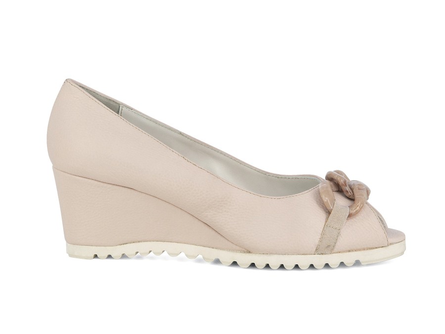 Woman SCOLARO Wedges | Simpka Cream | Peter Sheppard Footwear