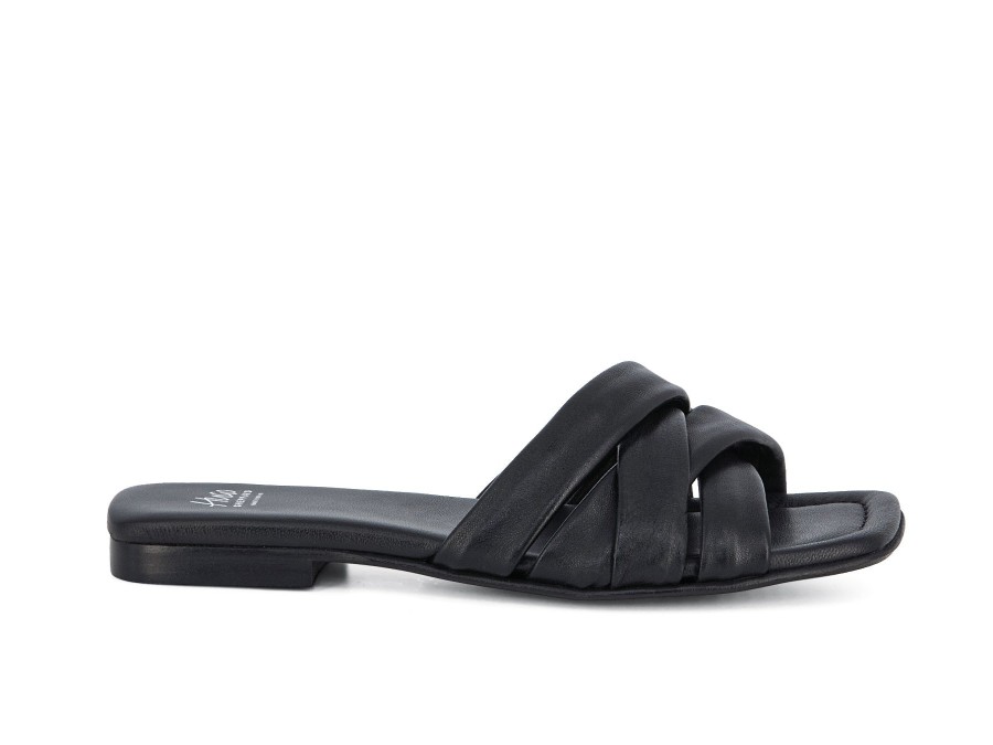 Woman HUGO SHEPPARD Slides | Bodro Black | Peter Sheppard Footwear