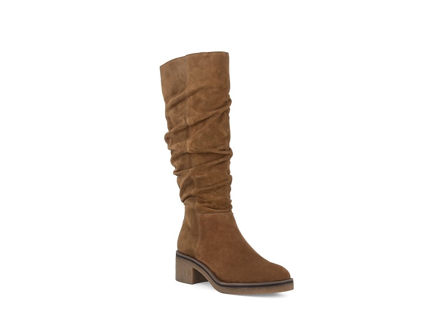 Woman SOFTWAVES Long Boots | Sitera Cognac | Peter Sheppard Footwear