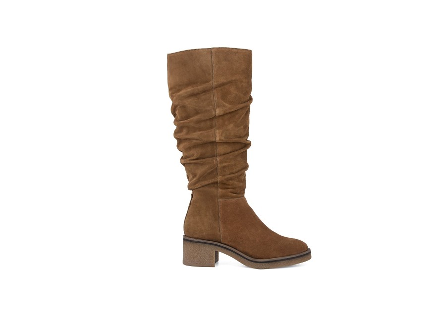 Woman SOFTWAVES Long Boots | Sitera Cognac | Peter Sheppard Footwear