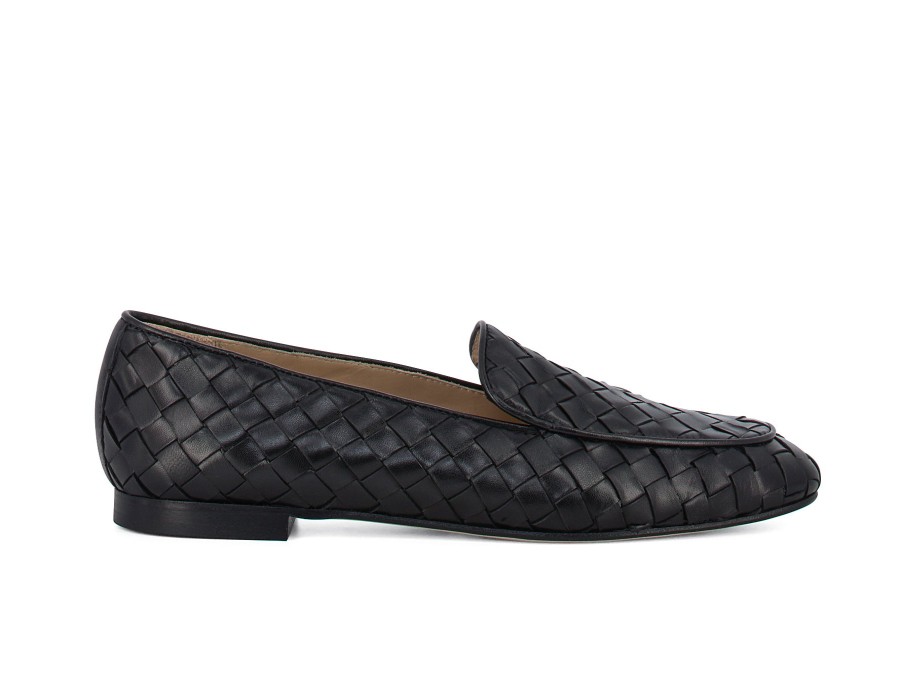 Woman LOGGIA Loafers | Presley Black | Peter Sheppard Footwear