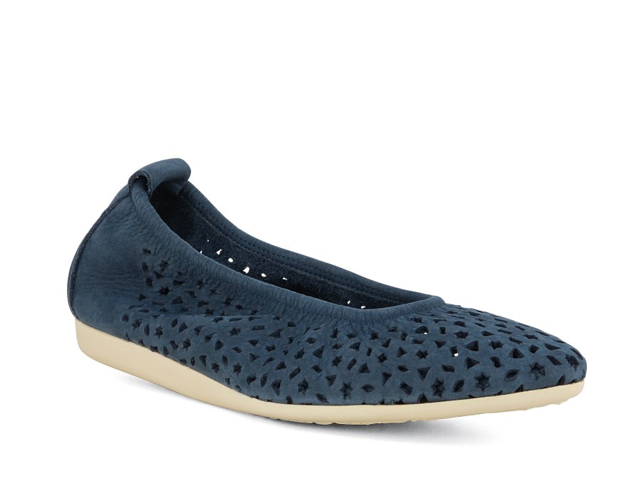 Woman ARCHE Ballerina Flats | Lilly Navy | Peter Sheppard Footwear