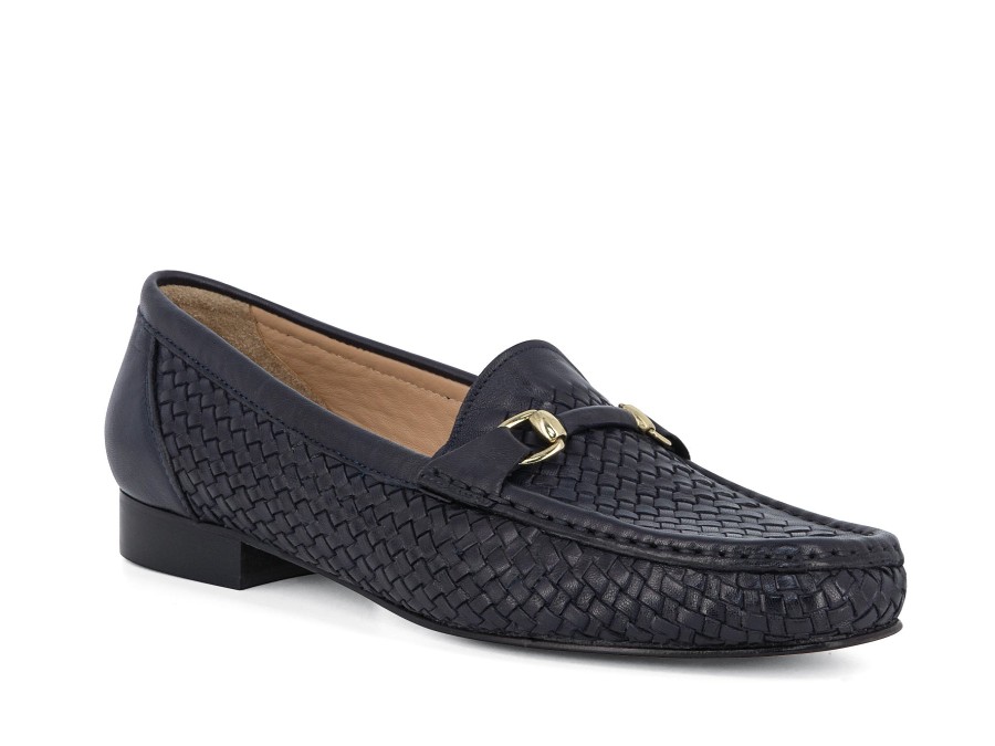 Woman LOGGIA Loafers | Lorbeck Navy | Peter Sheppard Footwear