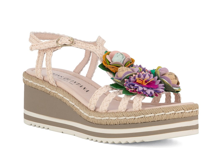 Woman PONS QUINTANA Wedges | Floria Soft Pink | Peter Sheppard Footwear