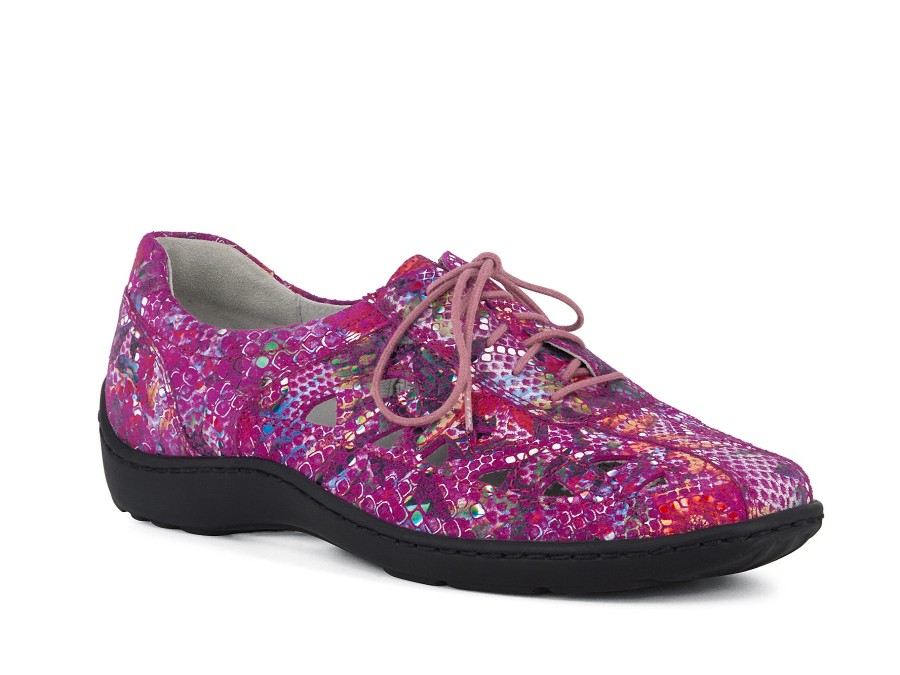 Woman WALDLAUFER Lace-Ups | Wallert Pink Graffiti | Peter Sheppard Footwear