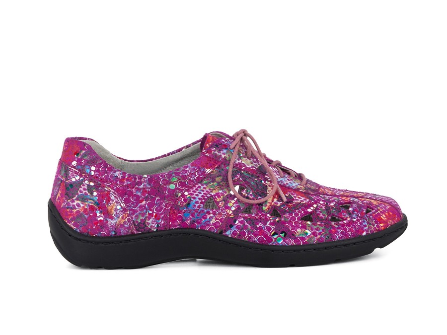 Woman WALDLAUFER Lace-Ups | Wallert Pink Graffiti | Peter Sheppard Footwear