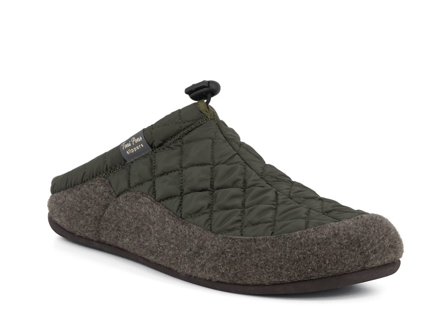 Man TONI PONS Slippers | Nadir Khaki | Peter Sheppard Footwear