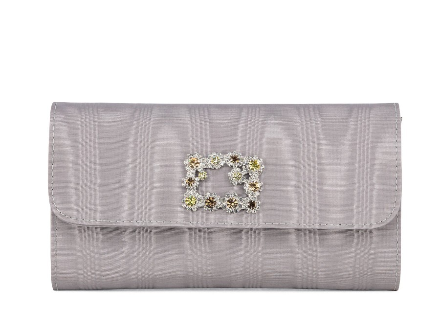 Woman PETER SHEPPARD Handbags & Wallets | Hb Crystal Soft Silver | Peter Sheppard Footwear