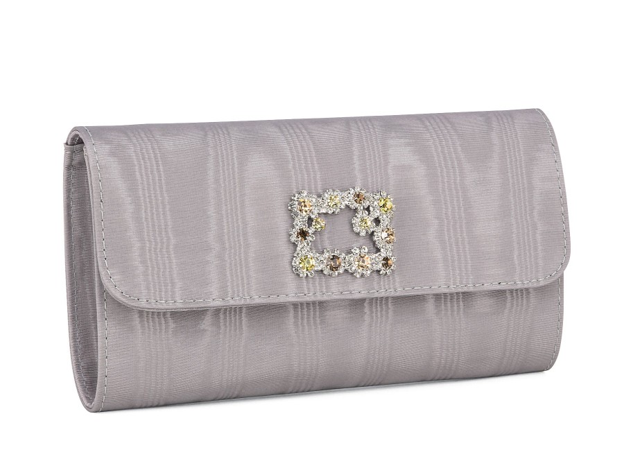 Woman PETER SHEPPARD Handbags & Wallets | Hb Crystal Soft Silver | Peter Sheppard Footwear