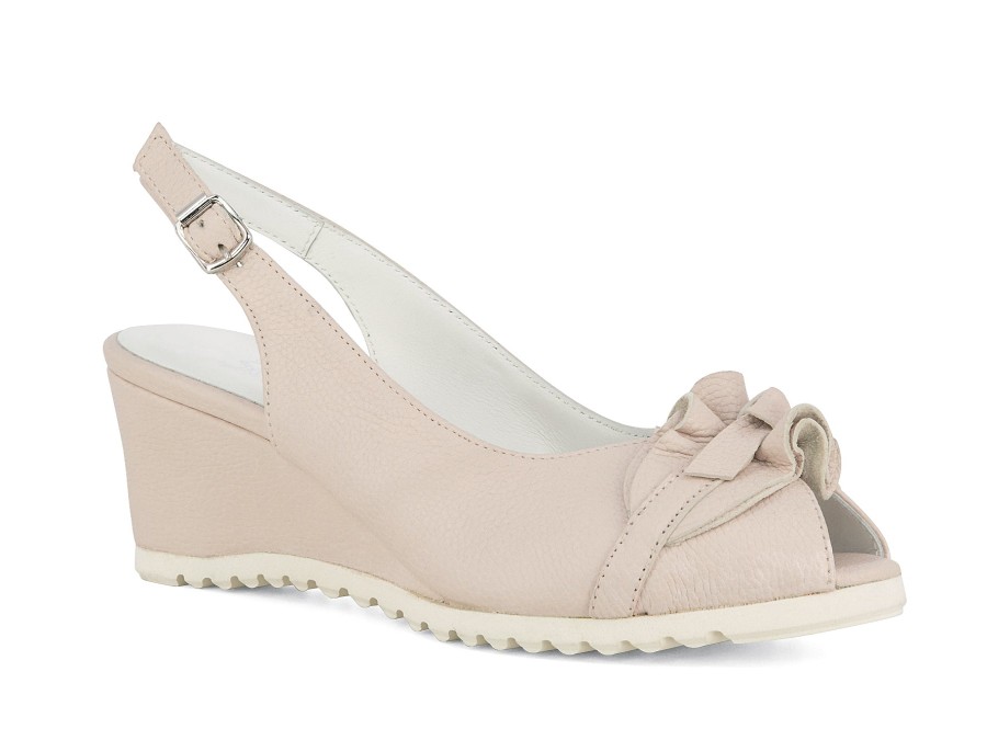 Woman SCOLARO Wedges | Silvie Cream | Peter Sheppard Footwear