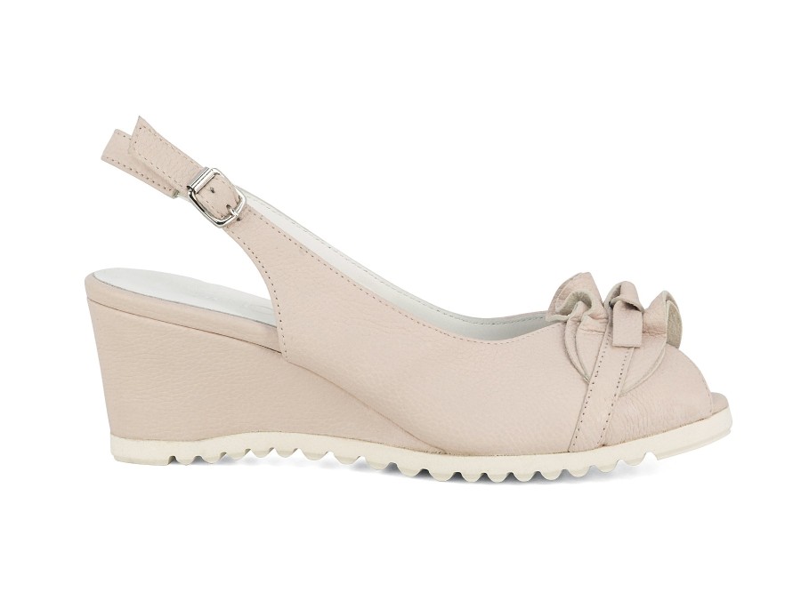 Woman SCOLARO Wedges | Silvie Cream | Peter Sheppard Footwear