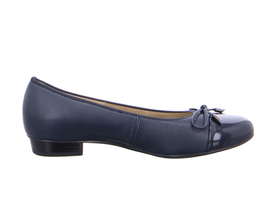 Woman ARA Ballerina Flats | 43721 Navy | Peter Sheppard Footwear