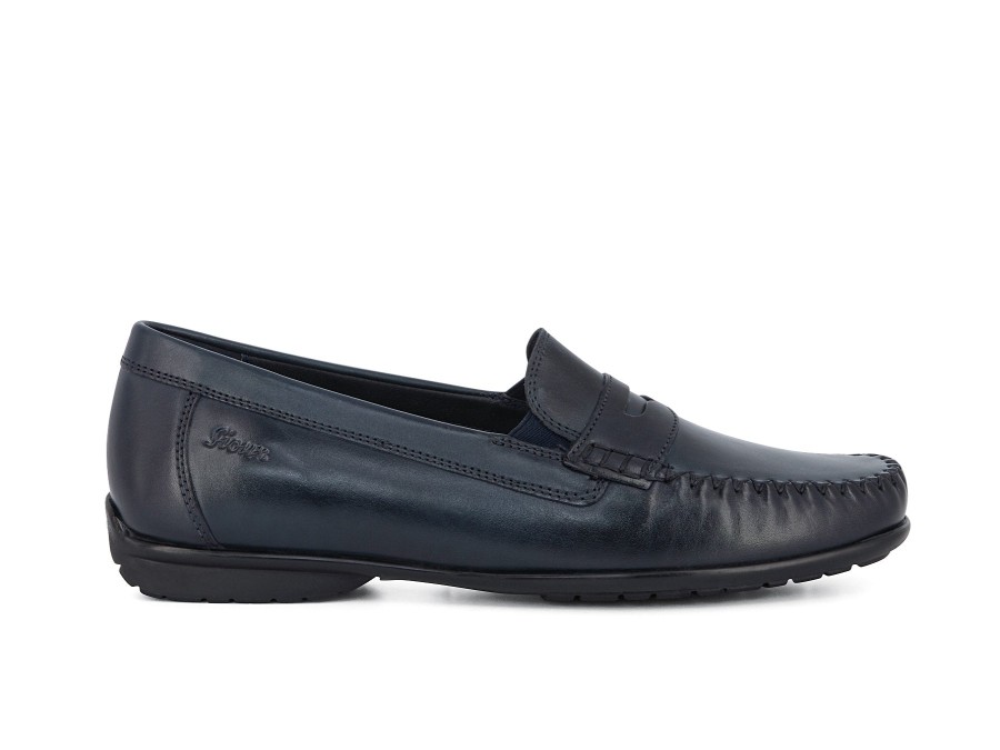 Woman SIOUX Loafers | Chanda Navy | Peter Sheppard Footwear