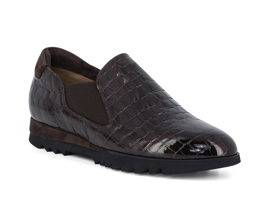 Woman ALBA TECI Slip-Ons | Arav Dark Brown | Peter Sheppard Footwear