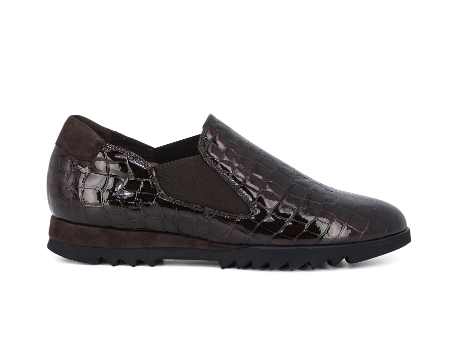 Woman ALBA TECI Slip-Ons | Arav Dark Brown | Peter Sheppard Footwear