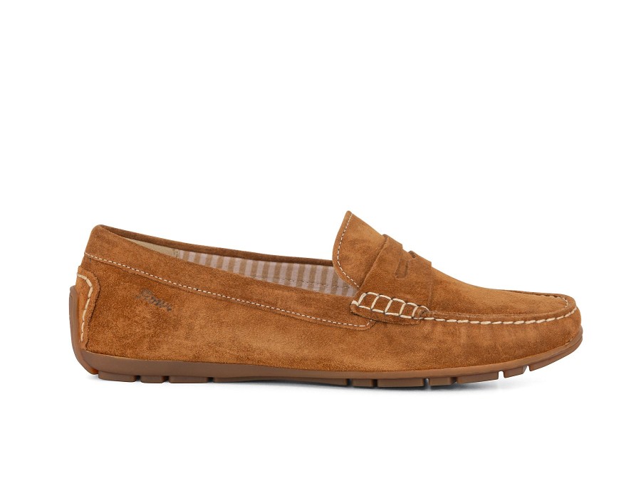 Woman SIOUX Loafers | Carson Cognac | Peter Sheppard Footwear