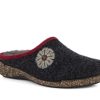 Woman HARTJES Slippers | Petals Dark Grey | Peter Sheppard Footwear